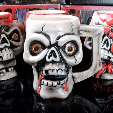 Personality skull mug ceramic cup horror Coffee mug Halloween