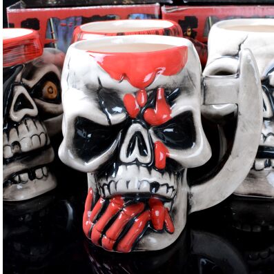 Personality skull mug ceramic cup horror Coffee mug Halloween