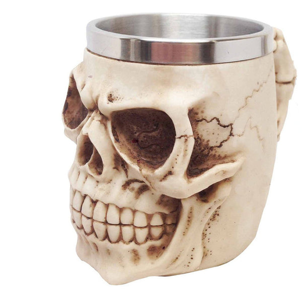 3D Stainless Steel Liner Drinking Skull Mug