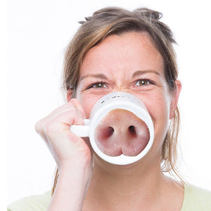Funny Pig Nose Ceramic Water Cup Novelty Coffee Mug