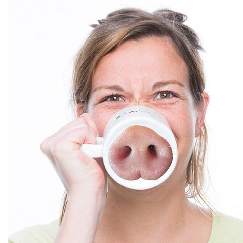 Funny Pig Nose Ceramic Water Cup Novelty Coffee Mug