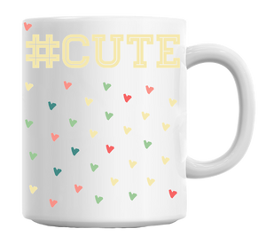 Cute Yellow Hashtag Mug