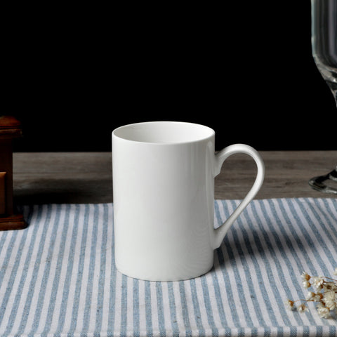 15pcs ceramic plain white straight shape coffee mugs